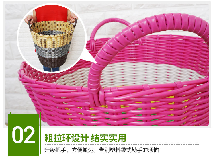 脏衣篓脏衣服收纳筐藤编大容量装放衣物篮子洗衣篮家用网红款衣篓详情15
