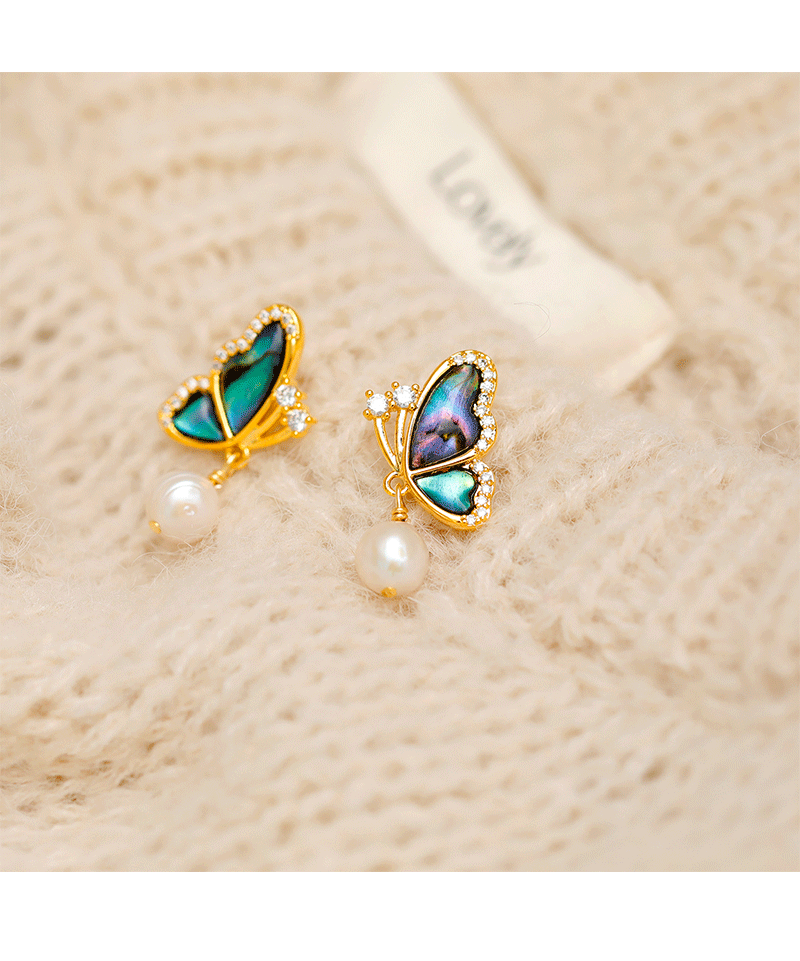Hyacinth retro Dreamy butterfly Pendant Earrings for Women 2023 New style, versatile, fashionable, luxurious, individual and high-end pearl earrings pic 2