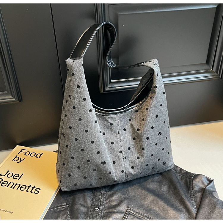 通勤大容量女包新款流行波点单肩包时尚百搭托特水桶包都市斜挎包详情50