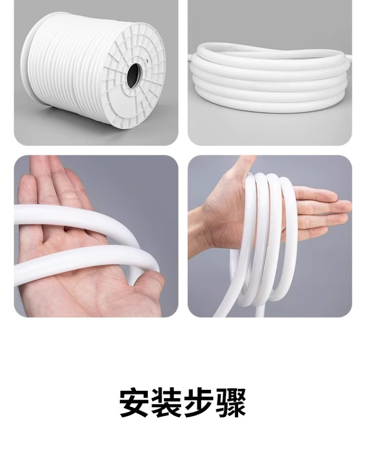 360° circular light-emitting led light strip, outdoor waterproof ultra-bright flexible soft silicone light strip, linear light strip, ambient light pic 20