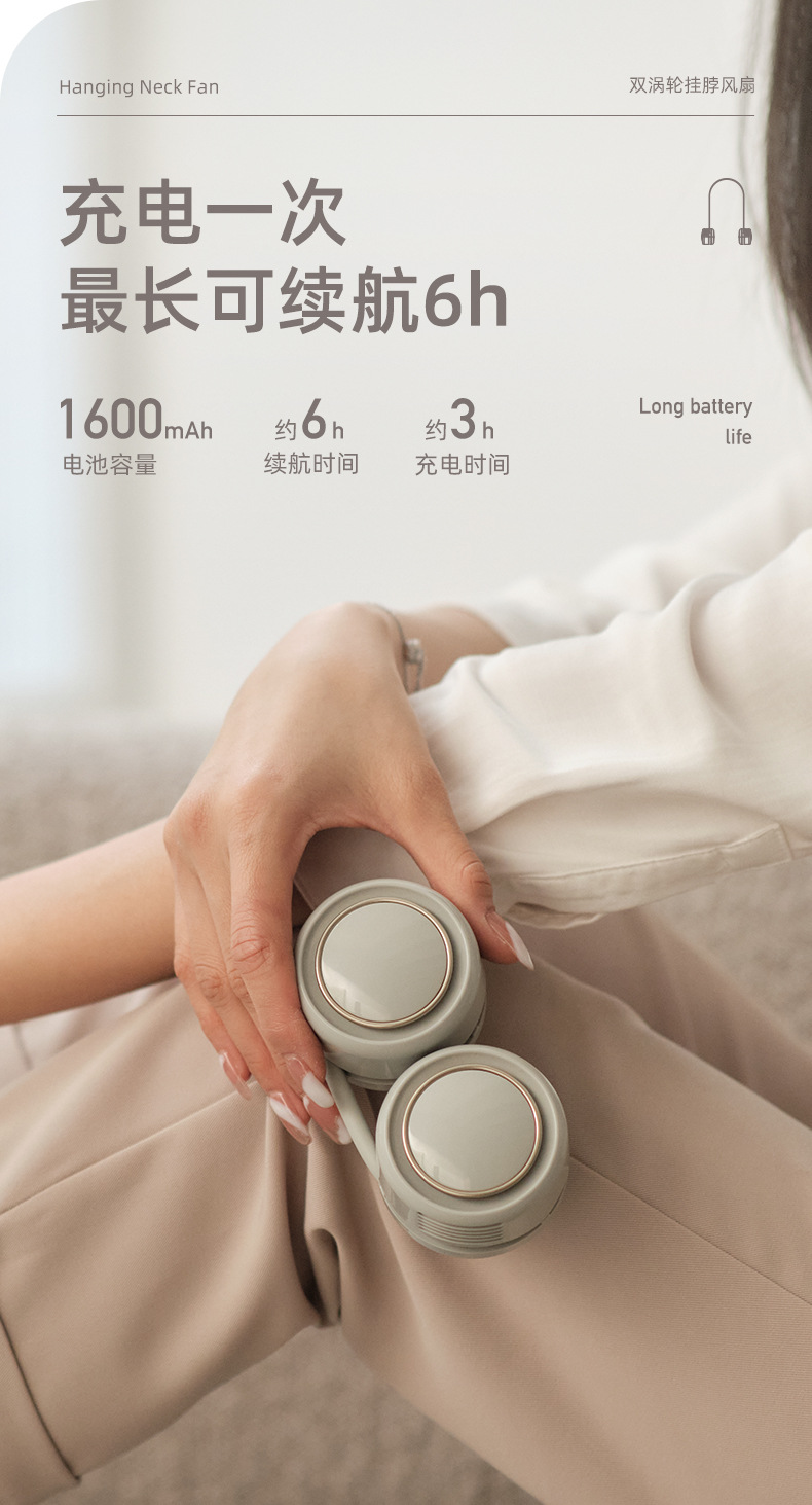 2024 Neck fan, small aromatherapy electric fan, usb charging, portable for home use, outdoor pocket storage, small fan pic 21