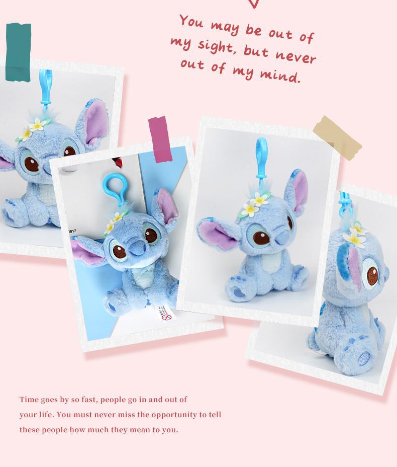 【 Disney 】 Stitch plush pendant, Stitch doll Plush toy figurine, keychain, schoolbag pendant pic 11