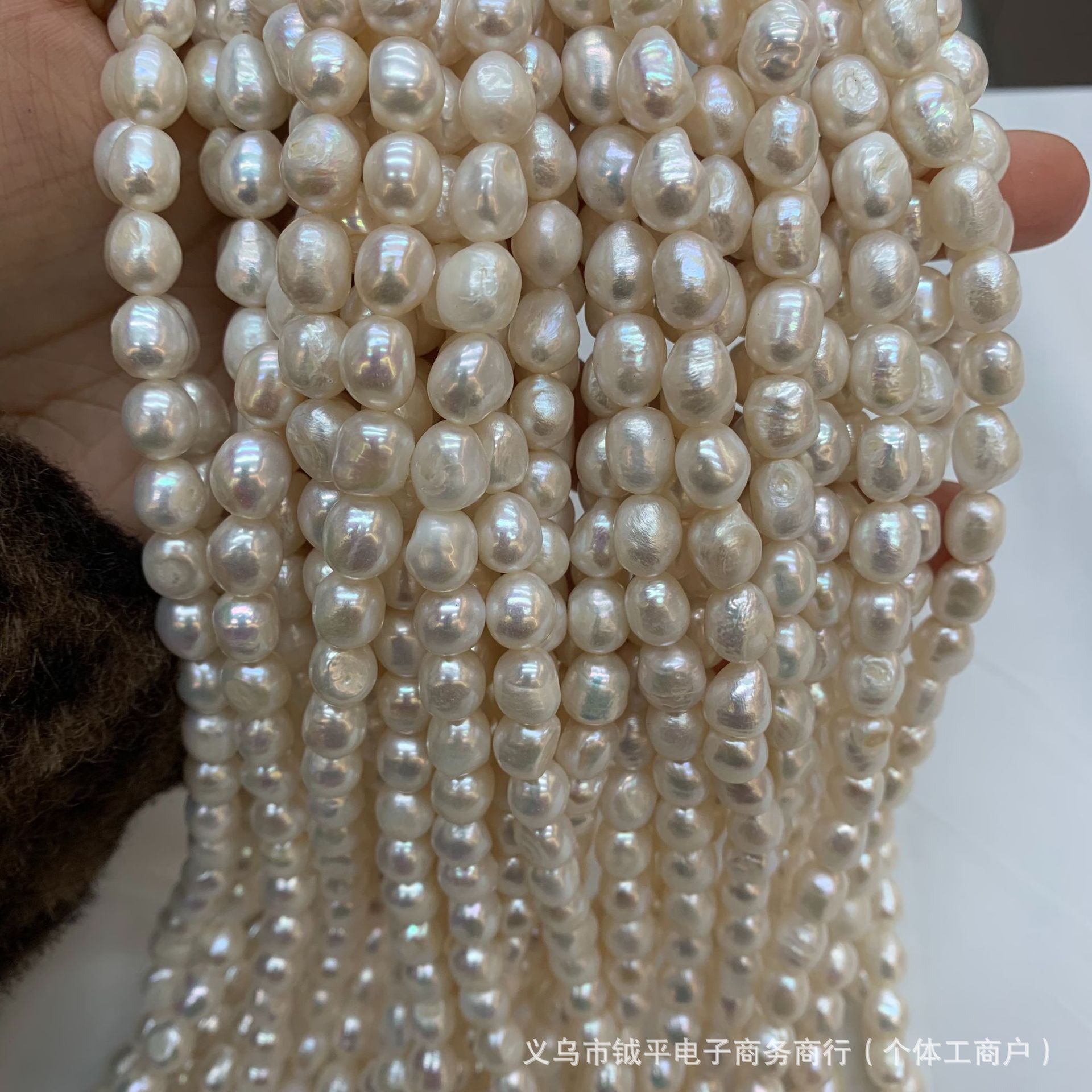 8-9mm直淡水无核天然淡水珍珠项链批发有白 半成品详情3