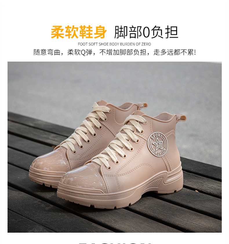 时尚女款防水雨鞋防滑雨靴短筒新款韩版休闲外穿套脚胶鞋外贸跨境详情5
