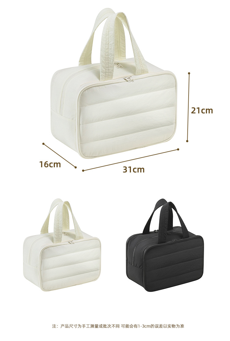 Taslon water-resistant travel storage bag, large-capacity hand-held makeup bag, multi-functional and convenient luggage storage bag pic 10