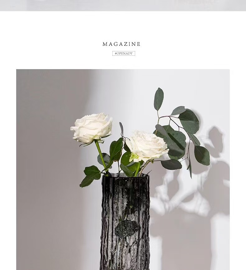 网红冰川纹花瓶ins风极冻花瓶家用客厅餐厅摆件插花干花瓶批发详情6