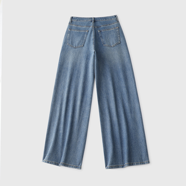 2025春款摩登复古水洗牛仔裤 显高显腿长高腰宽松百搭直筒阔腿裤详情27