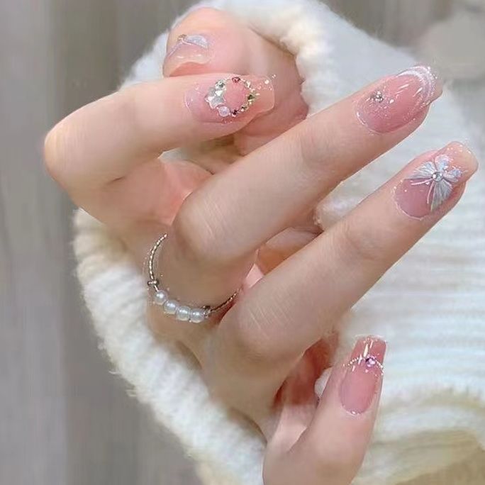 小红书贝壳仙女tomoni蝴蝶极光美甲贴纸浪漫纯欲风指甲高级指甲贴详情8