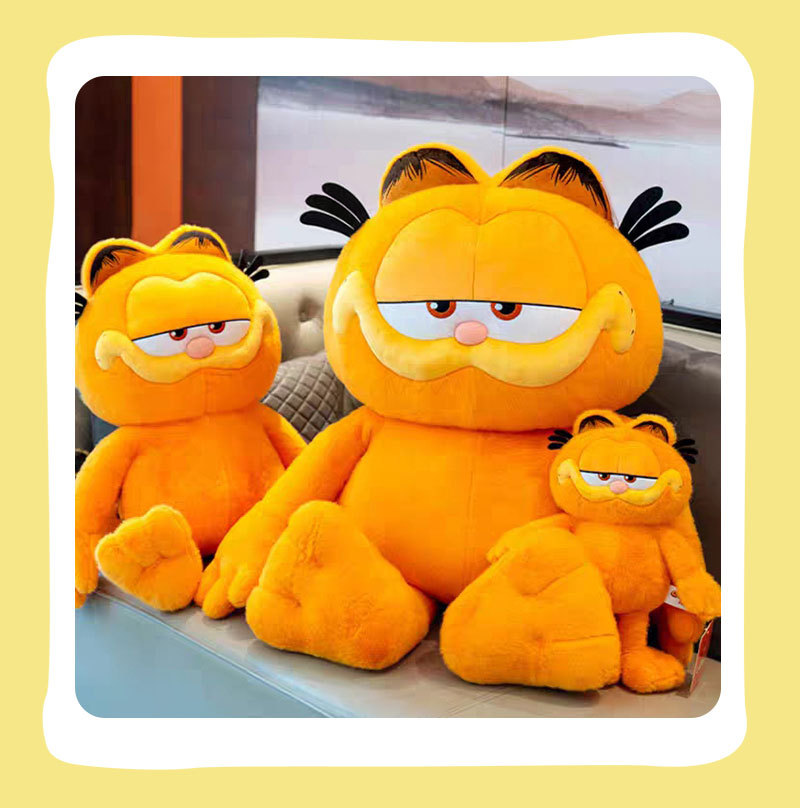 Genuino garfield boneca peluche gran tamaño versión sentada gato naranja muñeca chica ragdoll scraper boneca al por mayor pic 10
