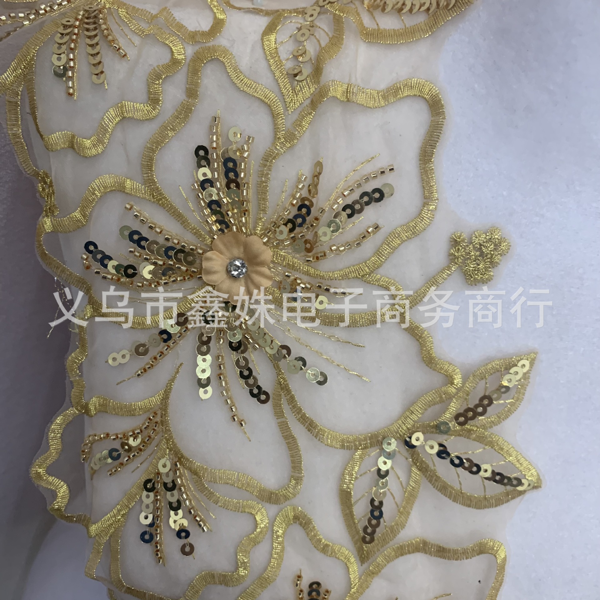 Polyester filament accessories, Lolita clothing accessories, home soft furnishings, hollowed-out flowers, embroidered lace pic 2