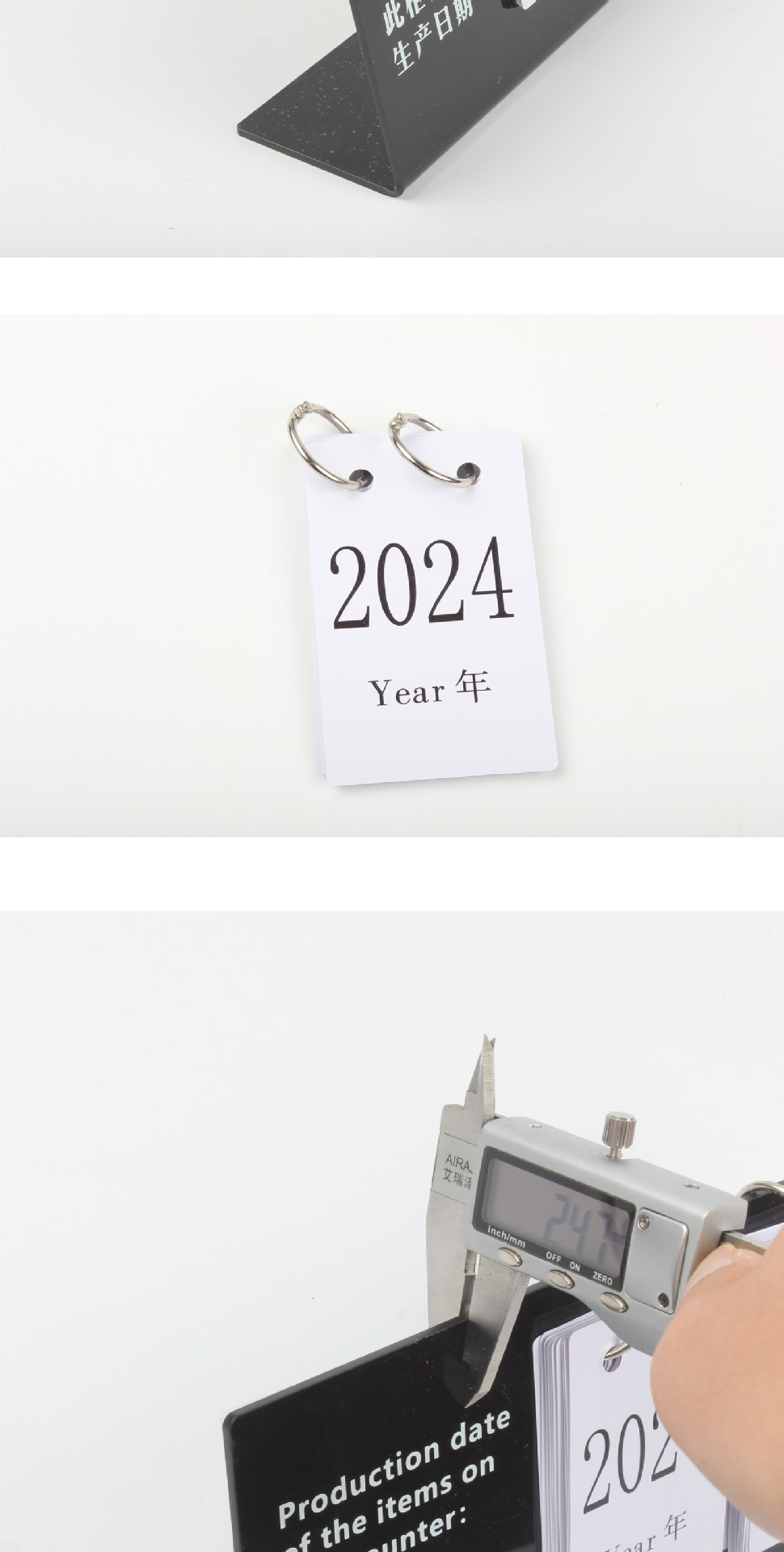 Bakery production date display board, bakery cake freshly baked food shelf life digital loose-leaf flip pastry counter date prompt flip card, Western pastry shop product expiration date identification board, food display time prompt pic 3