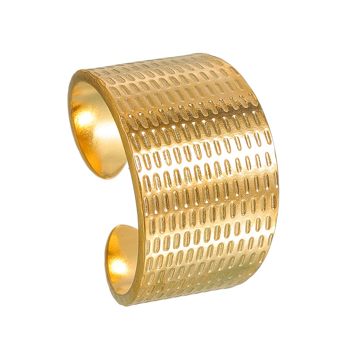 In 2024, an exaggerated style titanium steel ring with an open mouth for women on Amazon in Europe and America is vacuum-plated and does not fade pic 6