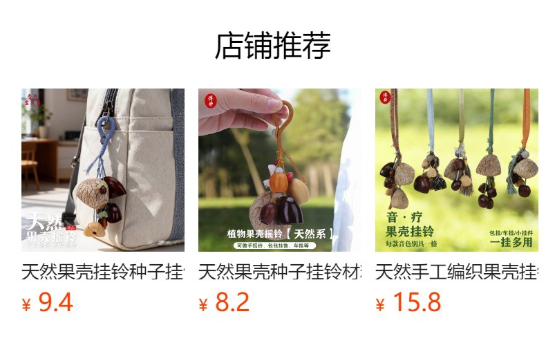 天然果壳挂铃种子（材料包）音疗挂件手工制作汽车包包钥匙挂饰详情1