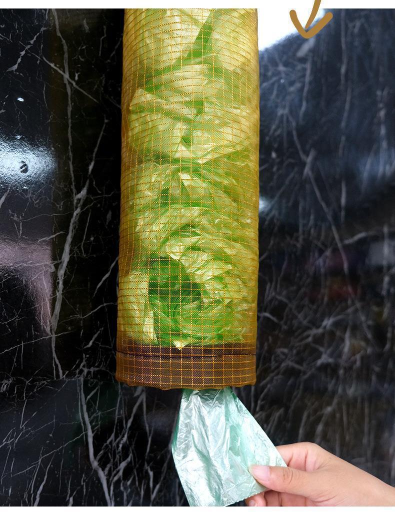 厨房塑料袋垃圾袋收纳挂袋壁挂式鞋套袋挂墙式储物袋悬挂式多格详情8