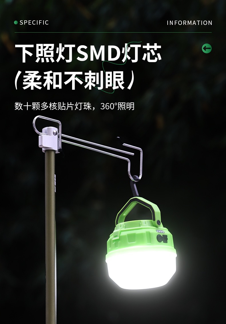 Cross-border outdoor camping lights, solar-charged camping lights, LED bulbs, household emergency night market street lamps pic 20