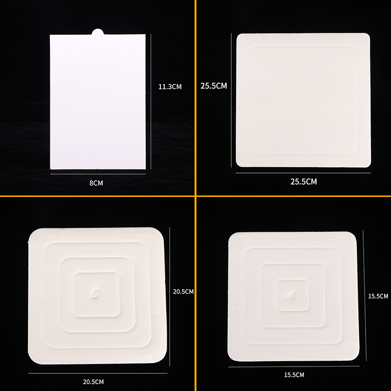 Wholesale of square 4/6/8-inch thickened baking square hard paper pads, mousse base pads and cake pads pic 1