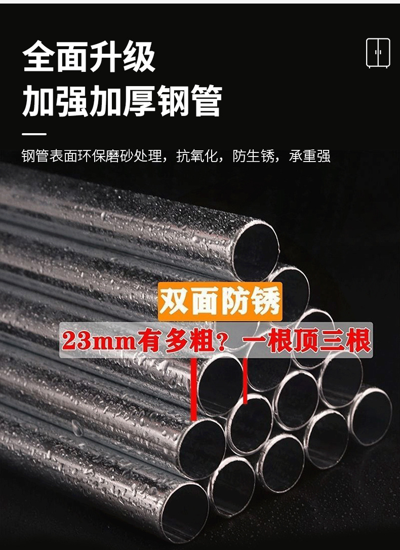 简易衣柜出租房钢管布衣柜经济型简易衣橱家用卧室出租屋衣柜组装详情10