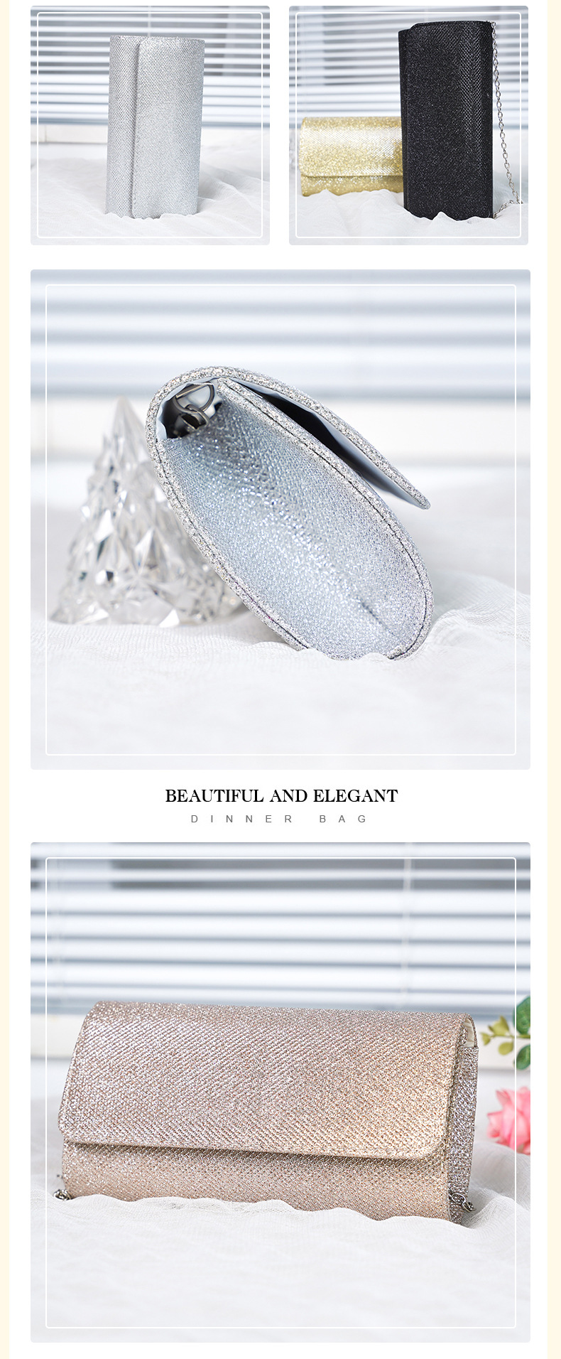 Cross-border clutch bag for women, new style 2025, socialite banquet bag, chain shoulder bag, evening bag, dress bag, clutch bag pic 10