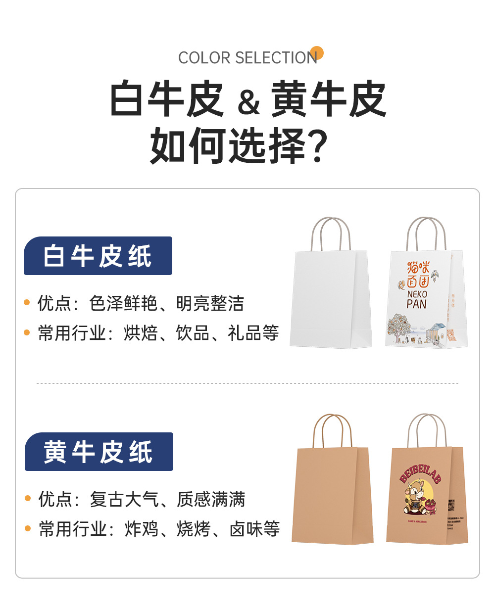 Kraft paper bags, hand-held gift bags, souvenir bags, thickened gift bags, wholesale takeout hand-held paper bags, packaging 4 pic 9