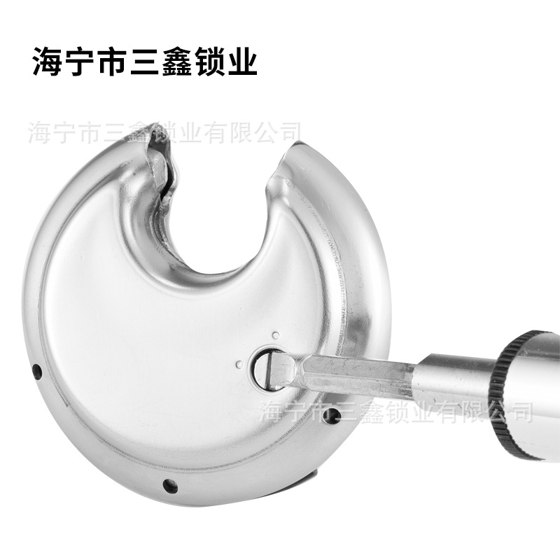 Stainless steel password round disc lock, outdoor waterproof ingot padlock, storage warehouse, garage, truck box, round disc combination lock pic 15