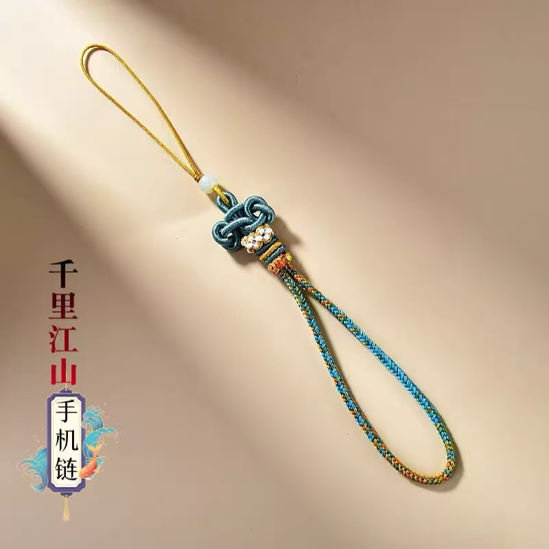 新款手机链手工编织精致文昌结挂绳手机挂绳好运平安招财钥匙扣链详情6