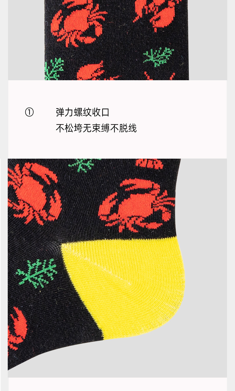 新款秋冬潮袜男袜子亚马逊跨境海洋系列中筒情侣袜子外贸袜子批发详情11