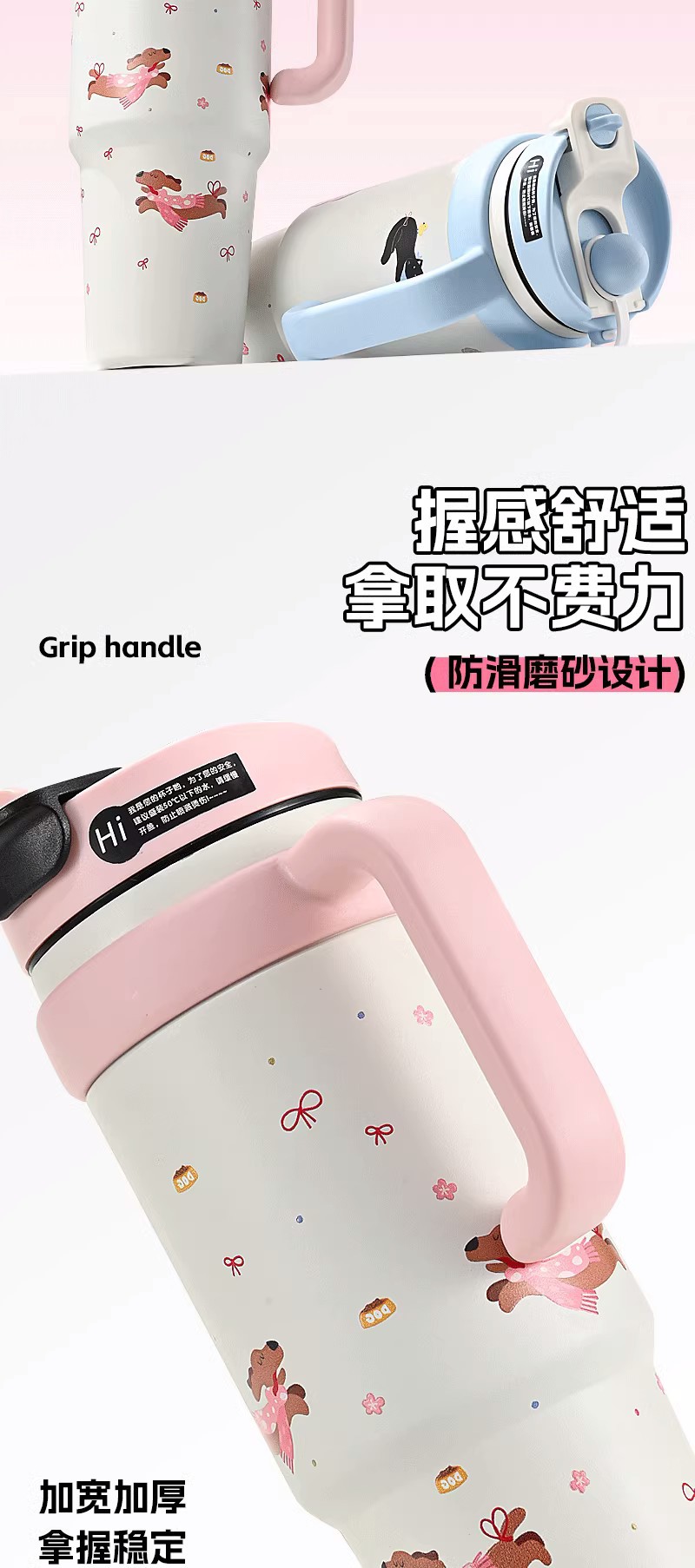 Alto nivel de apariencia taza de café taza térmica jumbo hogar de gran capacidad oficina doble taza de bebida para beber agua ligero lujo sensación de alto nivel pic 3