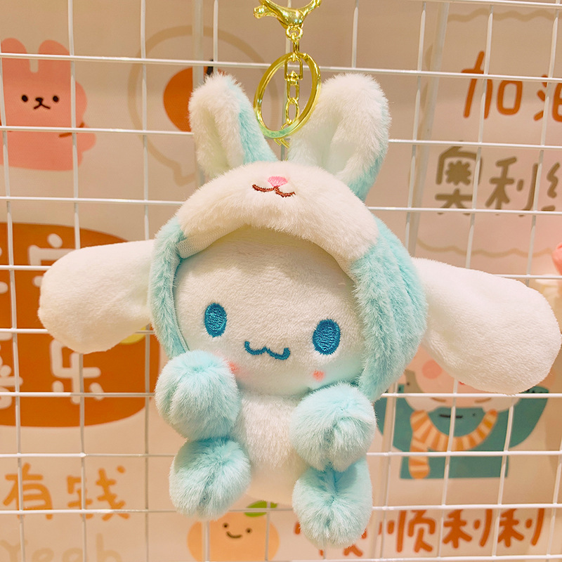 Wholesale of cartoon dolls, plush rabbit ears, stuffed toys, backpacks, pendants and accessories, toys, schoolbags, keychains and pendants pic 7