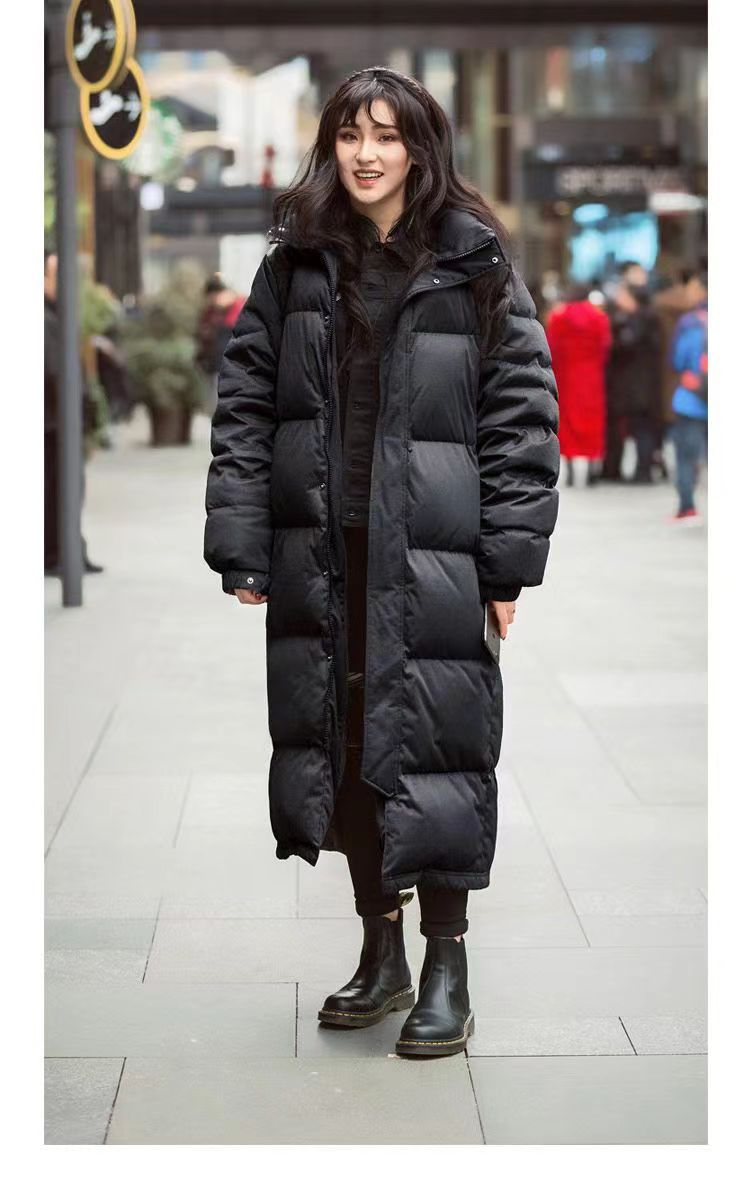 The new 2025 Dongdaemun thickened and loose cotton-padded jacket for the art examination school uniform of the Central Academy of Drama, which is super long and knee-length for women pic 10