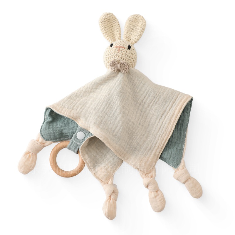 跨境婴儿安抚巾宝宝可入口啃咬毛巾 钩针玩偶摇铃新生儿哄睡玩具详情23