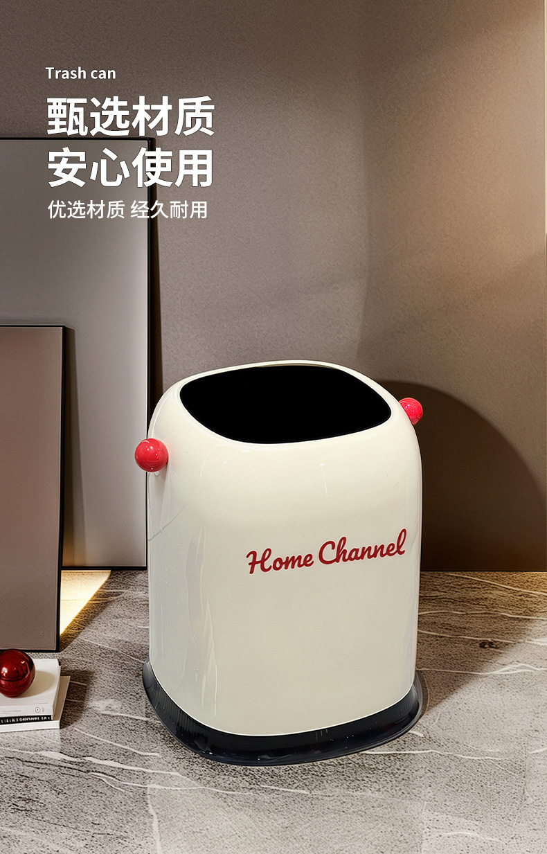 高级感垃圾桶家用双桶方形高颜值卧室卫生间废纸篓桌面垃圾筒详情8