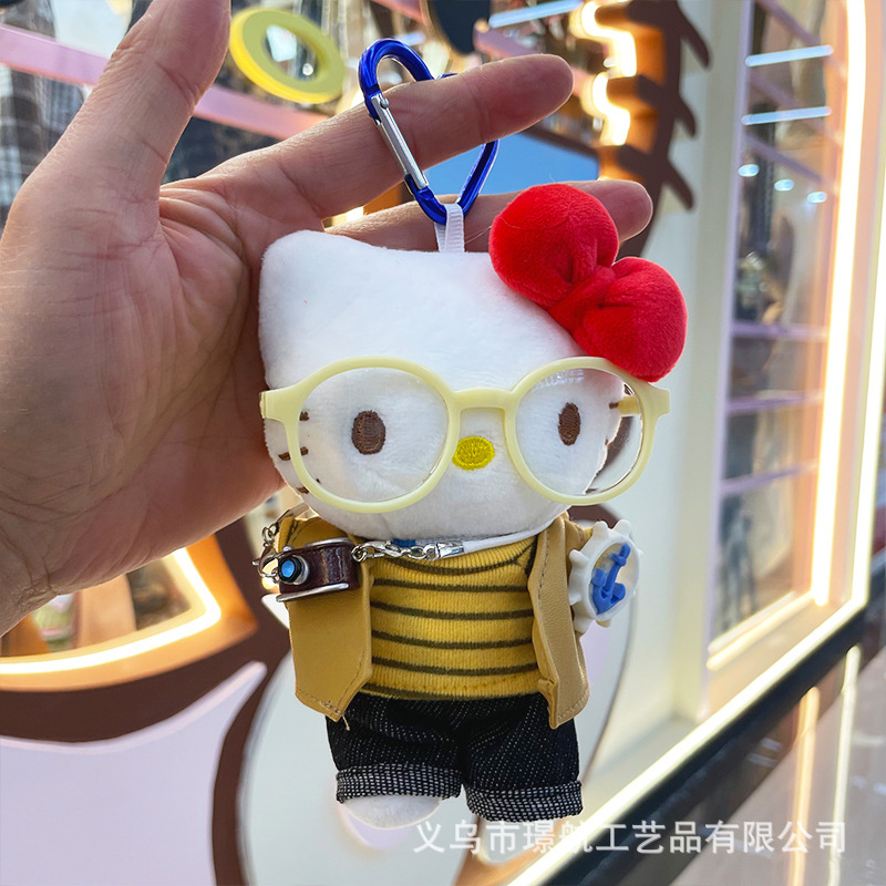【 Genuine 】 hellokitty small pendant, cute plush doll kt doll dress, doll bag pendant pic 12