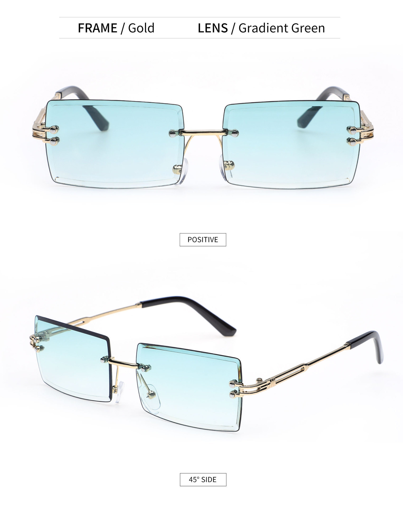 金属无框太阳镜女士批发眼镜时尚欧美方框超轻男款眼镜防晒墨镜详情13