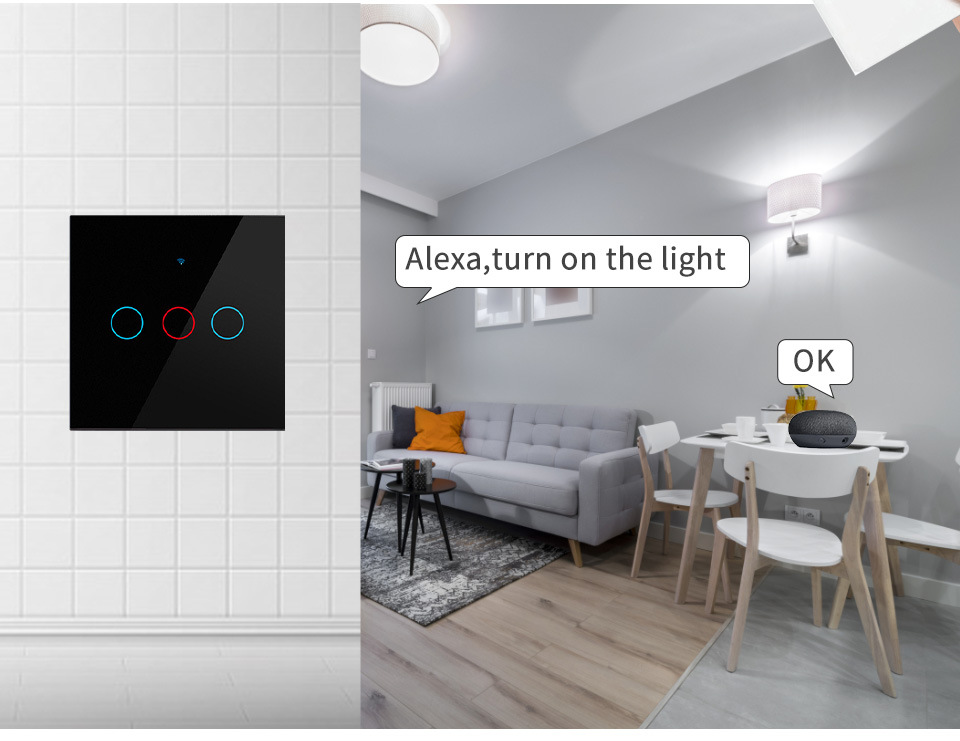 Tuya WiFi+ Bluetooth +RF smart touch switch, single-fire and zero-fire universal European and British standard switch pic 11