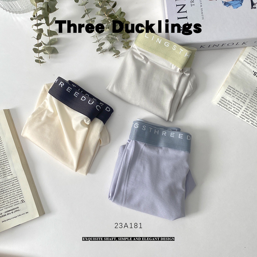 少男儿童内裤学生男四角裤初中生三只小鸭青少年大童平角裤3条装详情4