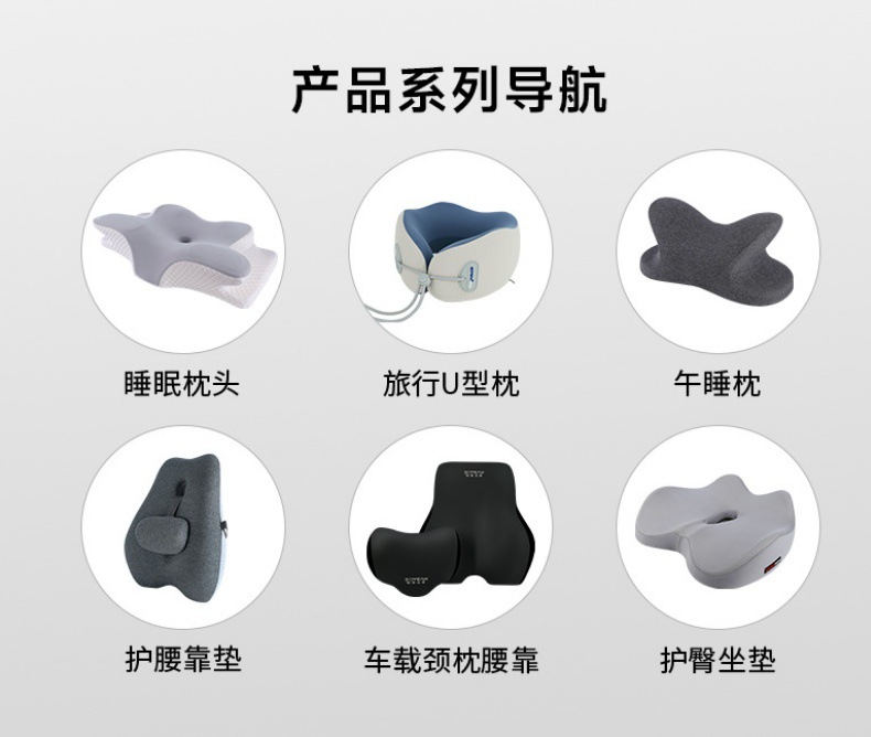 跨境腰靠办公室记忆棉久坐护腰腰垫现货批发靠枕腰枕靠垫腰部支撑详情2