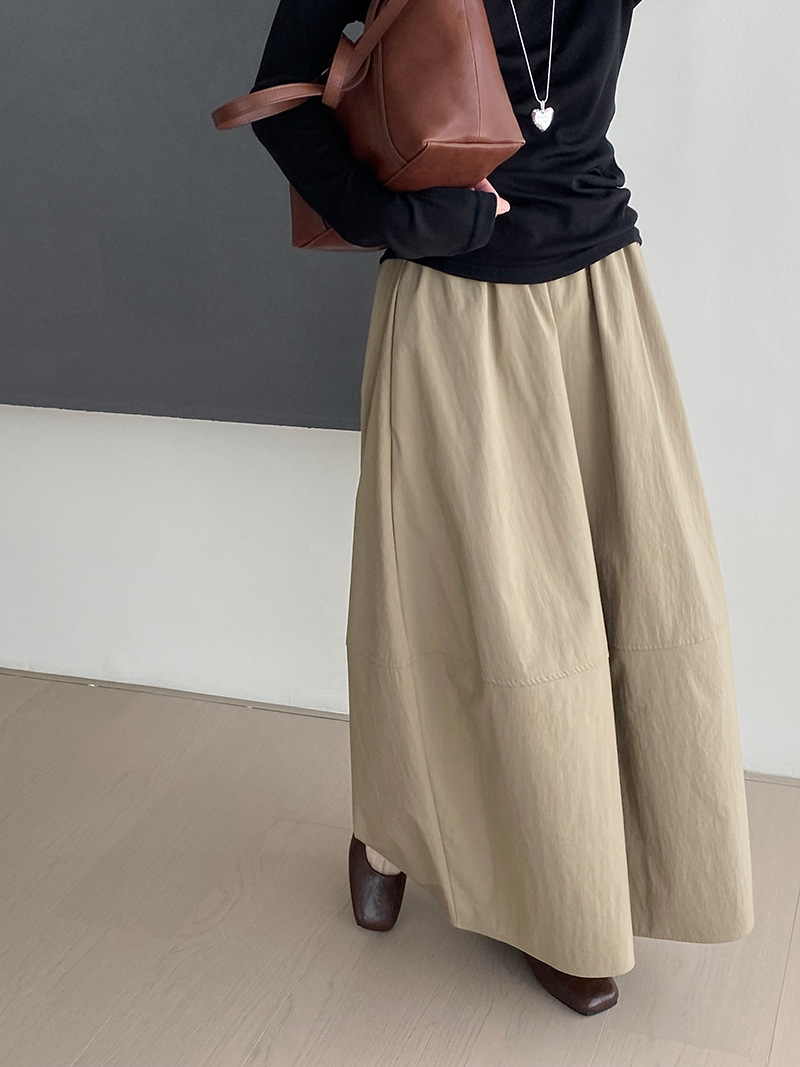 那末 本期主推 搭全店的半身裙！极简通勤百搭松紧腰长裙女2135详情8