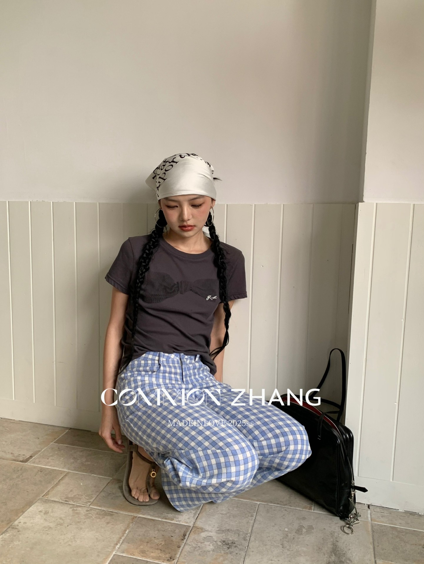 CZ ZHANG Summer Korean Style laid-back Casual Versatile Bow Print Letter Embroidery short-sleeved T-shirt B20639 pic 11