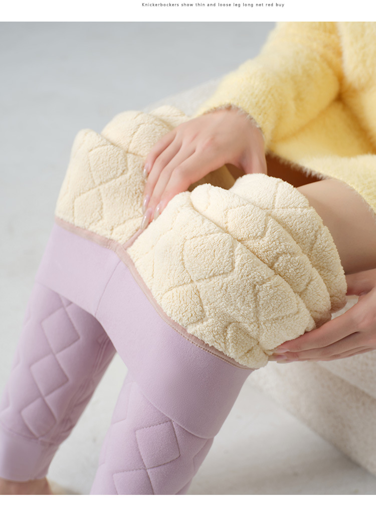 羊毛保暖裤女外穿秋裤冬季加绒加厚打底裤高腰东北特厚羊羔绒棉裤详情19