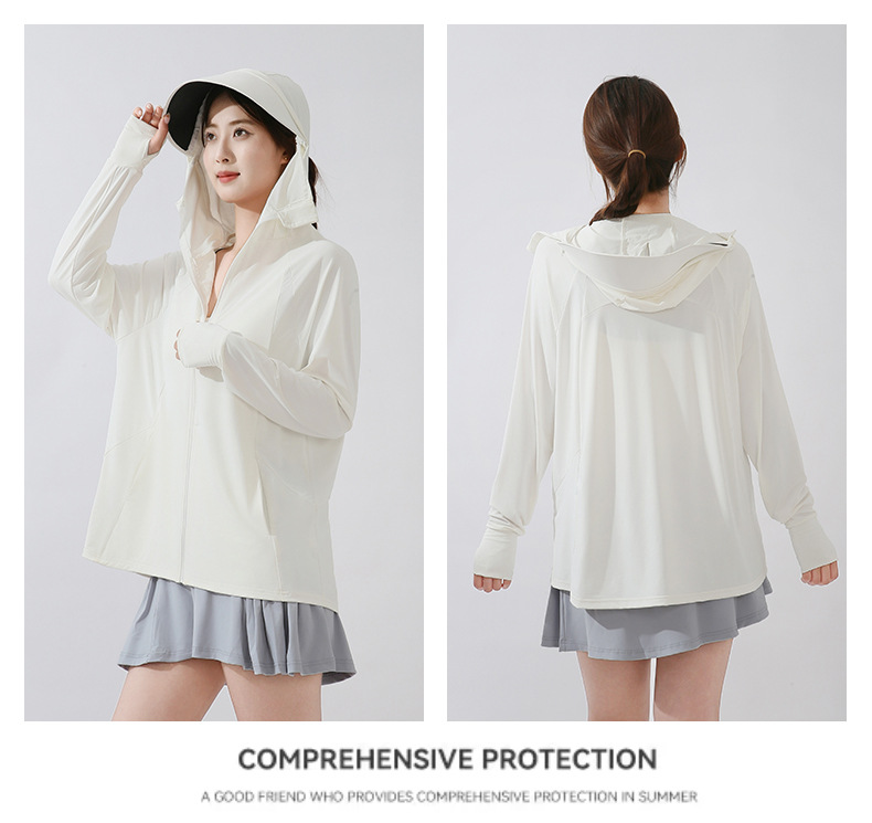 This is the same style of summer outdoor sun-protective clothing for both men and women. It is a loose and large-sized sun-protective garment with ice silk pic 43