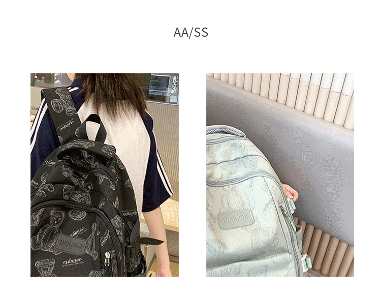 新款潮牌韩版书包女大容量中学生双肩包清新甜美休闲旅行双肩包详情3