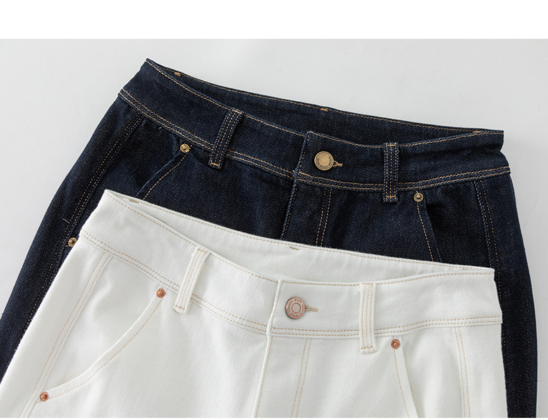 花千瓣高腰微喇牛仔裤女2025秋季新款四面弹宽松显瘦筒喇长裤8197详情34