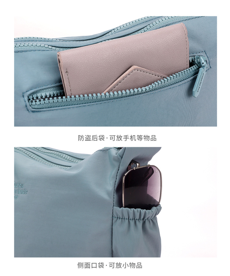 外贸新款女士小方包纯色斜挎包包女休闲防泼水尼龙包详情10