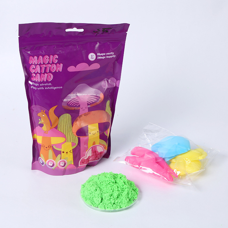 Magic Cotton Sand玩具潮玩盲盒圆形电池盒包装袋娃三岁详情8