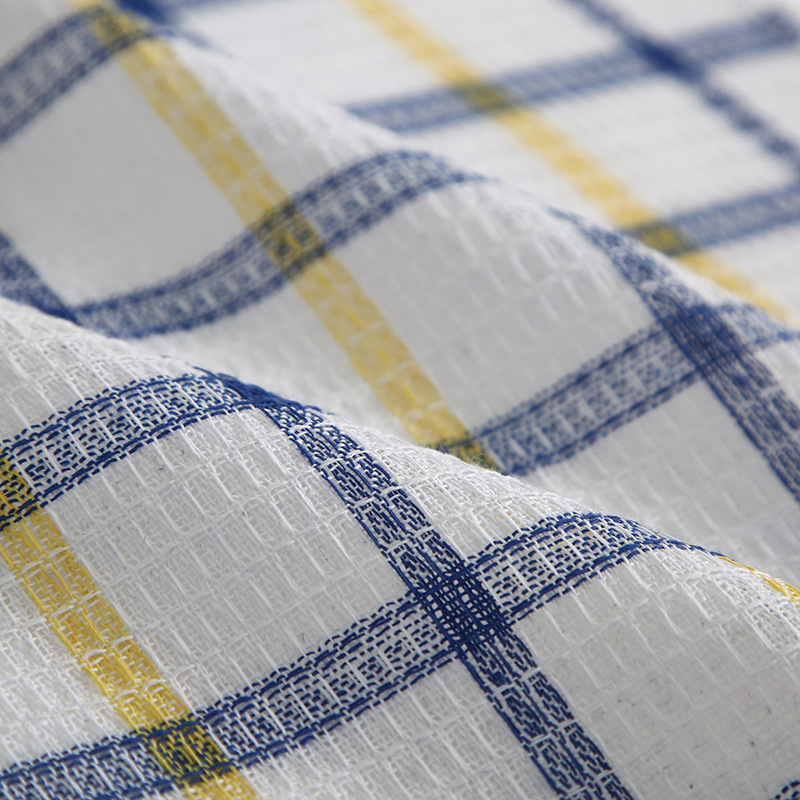 跨境双面格子洗碗布 家政常用厨房用品清洁抹布 耐用格纹清洁布详情6