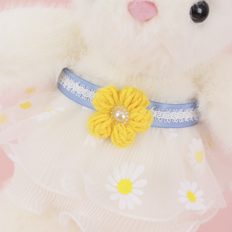 Cute and adorable little rabbit plush toy, sweet and ear-hanging rabbit, fresh and cute birthday gift, rabbit figurine pic 9