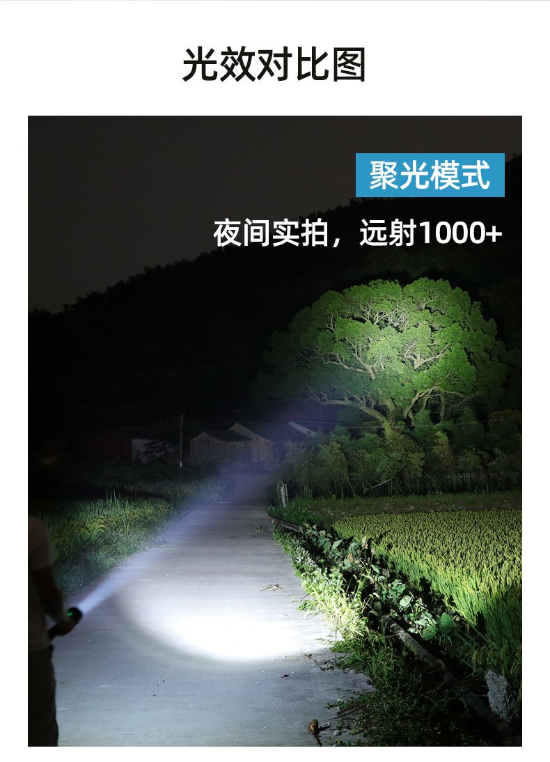 迷你小手电  强光手电强光高续航Type-c充电铝合金户外专用手电筒详情12