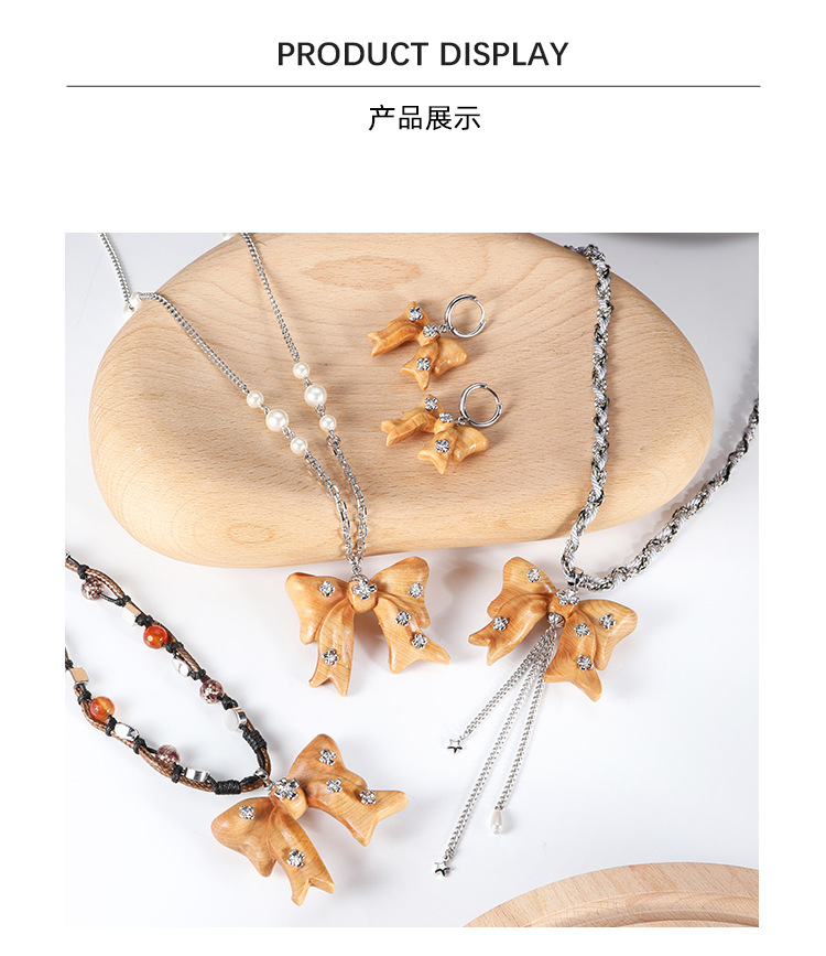 木作系列蝴蝶结原创设计高级感轻奢小众独特项链时尚气质毛衣链女详情12