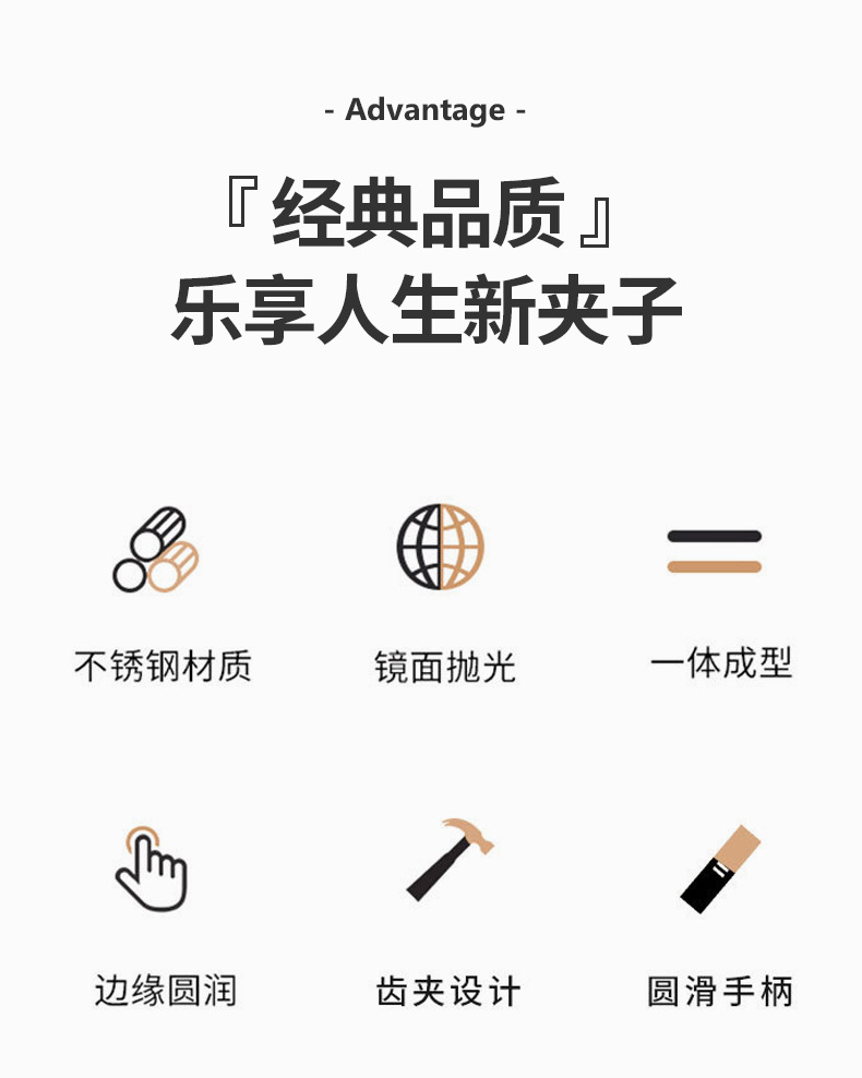 不锈钢冰夹多功能烤肉烧烤夹带磁冰夹方糖块夹子面包夹酒吧用品详情3
