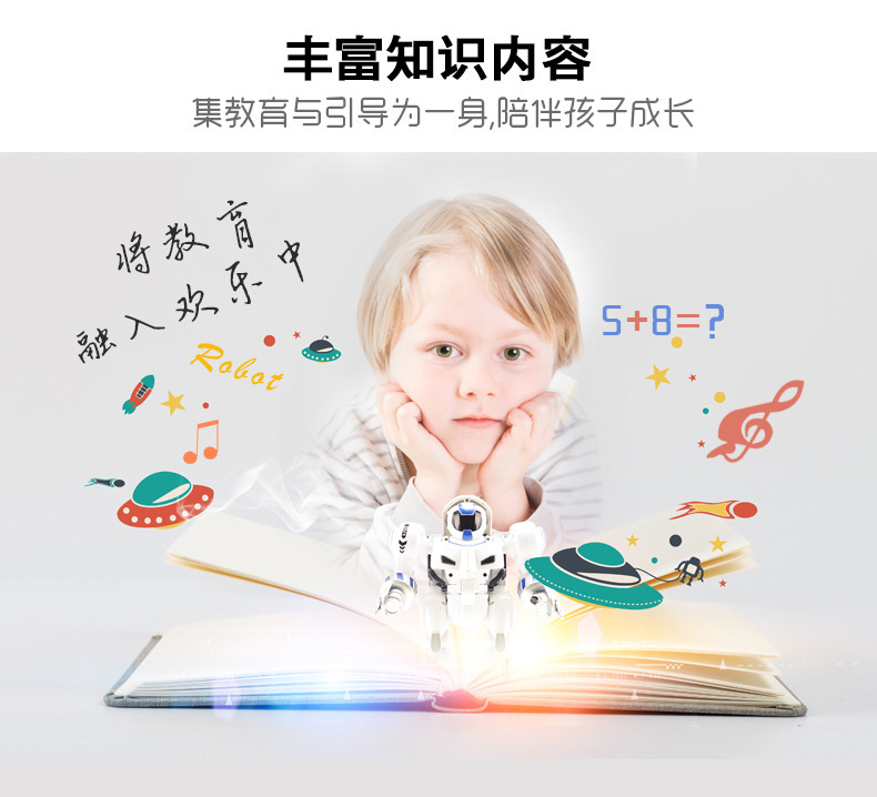 K4变形战警指纹触摸智能机器人热销男孩女孩智能能玩具变形机器人详情2
